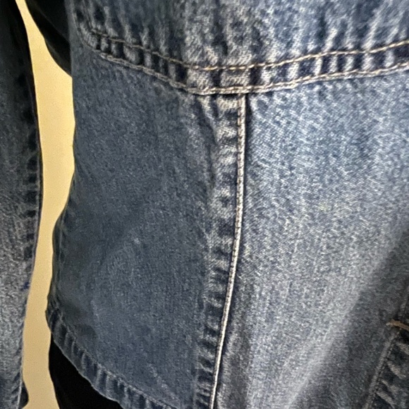 Vintage 90s GAP denim blouse jacket button Down, soft denim Medium - Picture 6 of 12